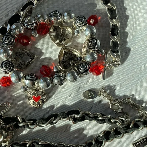 Heart-shaped Silver-tone Jewelry Lot - Picture 5 of 12